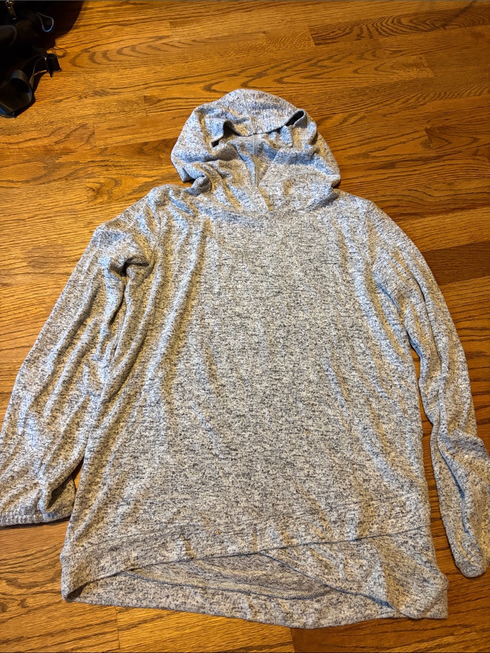 Girls gap Heather Gray Hooded Long-Sleeve Shirt
